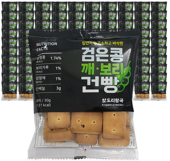 금풍제과 검은콩 깨 보리 건빵, 30g, 100개