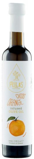 Pellas Nature Extra Virgin Olive Oil with Lemon - 올리브 오일 콜드프레스 그리스에서 테스트 우승 OK 코셔 첨가물 없음 250ml 병, 오렌지와 올리브 오일, 1개