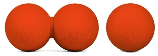에코리즈 TPE 마사지볼 세트, 오렌지, 1세트