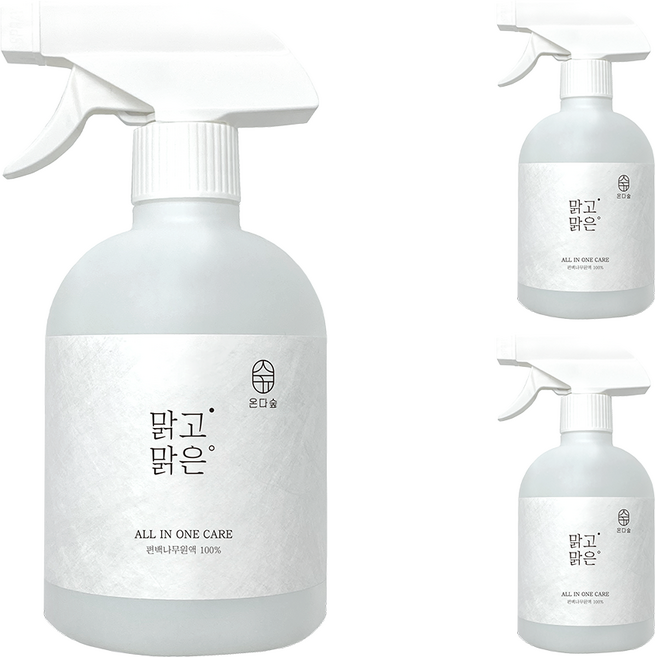 온다숲 편백100% 피톤치드 편백수 스프레이 맑고맑은 탈취제 냄새 제거 500ml, 3개