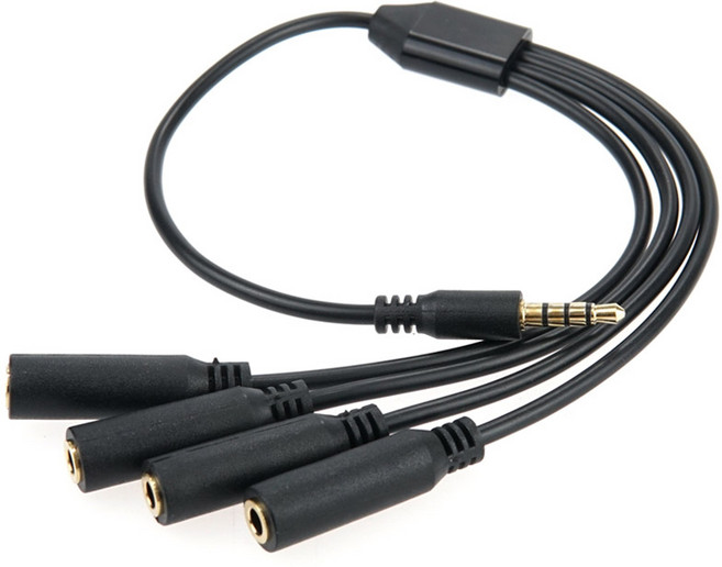 컴스 3.5mm 스테레오 분배 Y 케이블 젠더 30cm AUX Stereo M Fx4, BF212, 1개