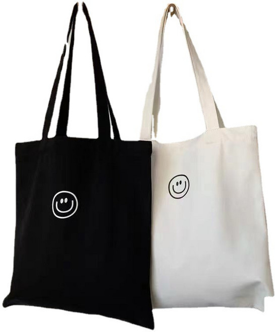 통패밀리 심플 빅 사이즈 스마일 에코백