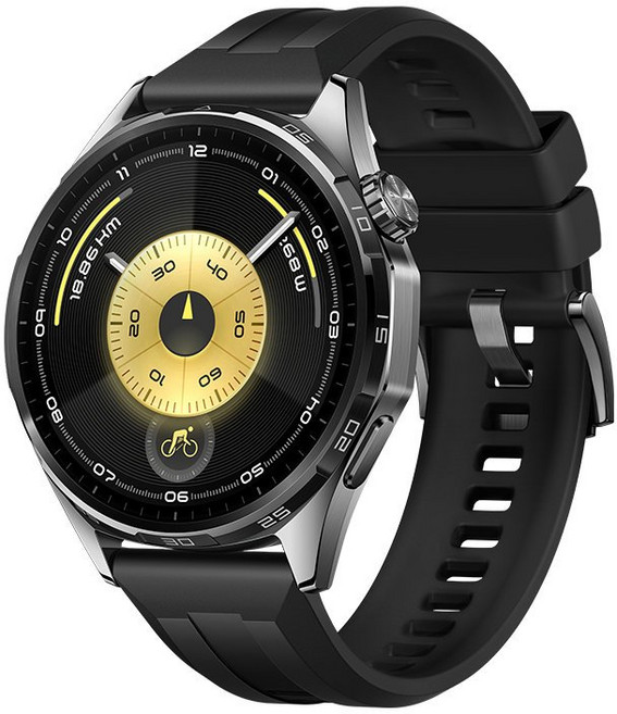 HUAWEI 華為 WATCH GT6 46mm 智慧手錶 GPS精準定位 健康監測 贈FREE BUDS3 7-11禮券, 雅丹黑(氟橡膠錶帶)