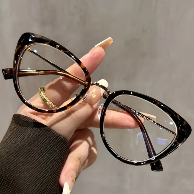 남녀공용 긱시크 Y2K 레트로 뿔테 캣츠아이 패션 안경