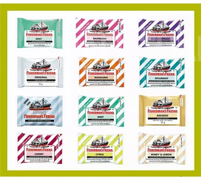 태국 피셔맨 프렌드 14가지 맛 캔디 잠깨는 사탕 Fishermans Friend, 5개, 25g - 쿠팡