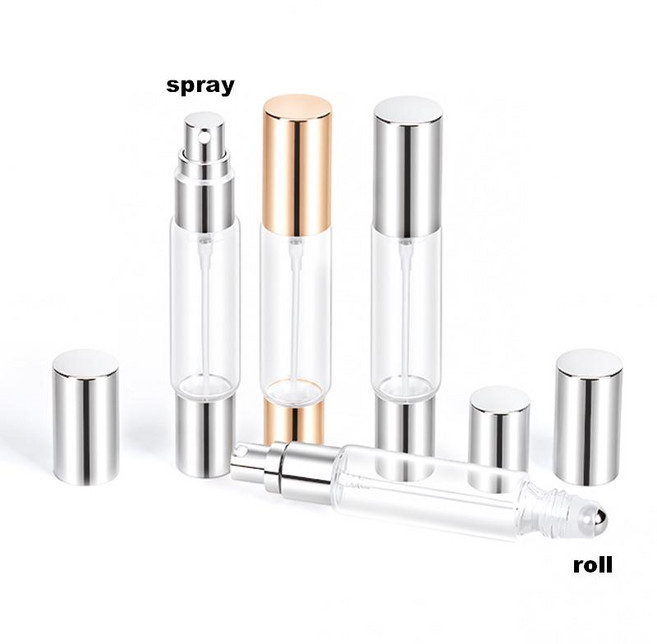 휴대용 향수병 향수공병 펌핑롤온일체형공병10ml 4P, 1개, 투명색