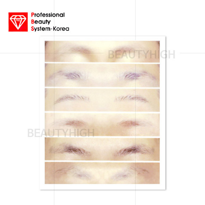 실사 연습 한국 남자 눈썹 고무판, 혼합색상, 1개