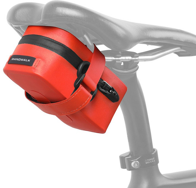 라이노워크 자전거 안장가방 초경량 방수 새들백 RK5200, 1개, 오렌지