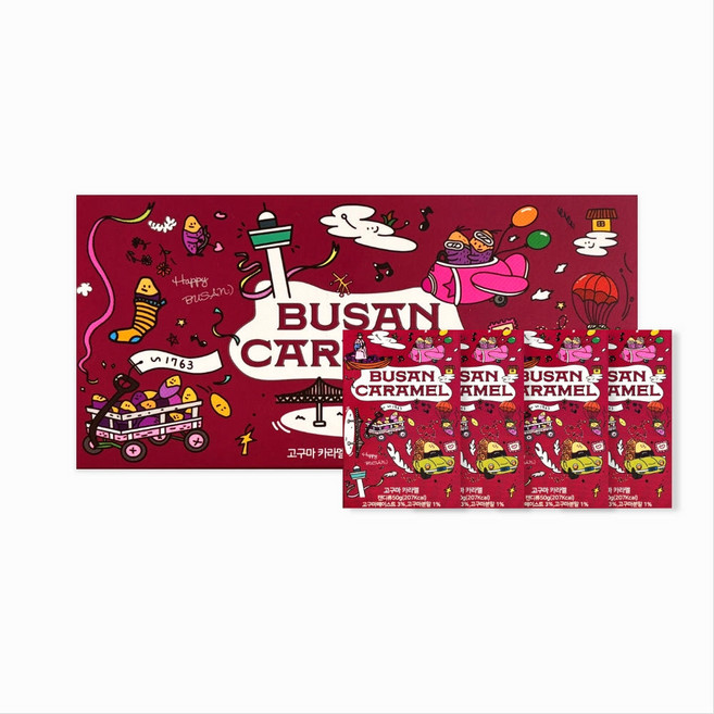 카페385 부산 고구마 카라멜, 3개, 200g