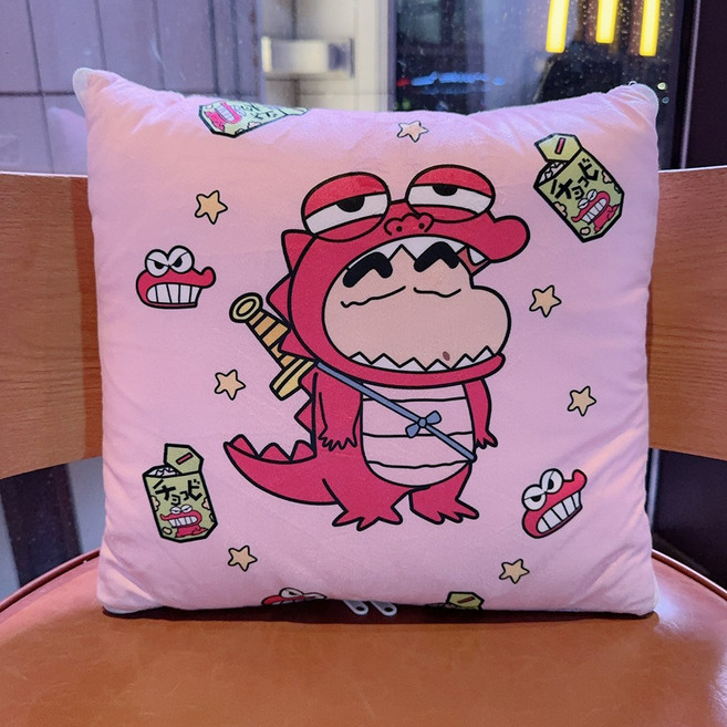 복[WL]짱구는못말려 2in1 쿠션 이불 담요, 쵸코비짱구, 쿠션 38x38cm 이불 1mx1.5 m