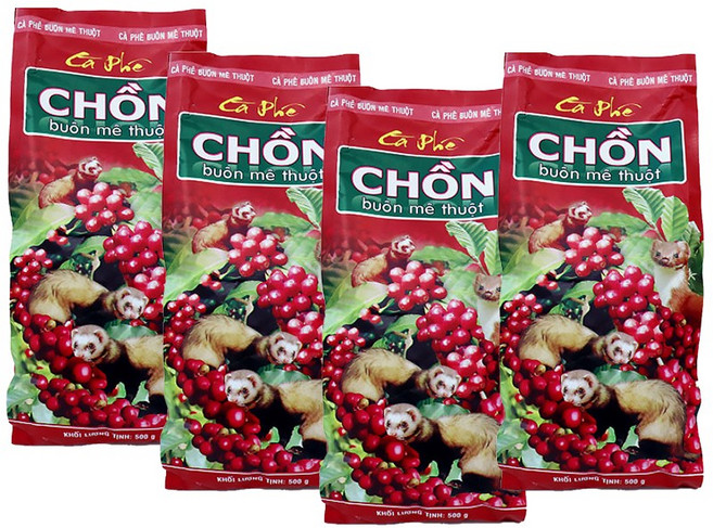 Buon Me Thuot 족제비 커피 분쇄형, 500g, 4개