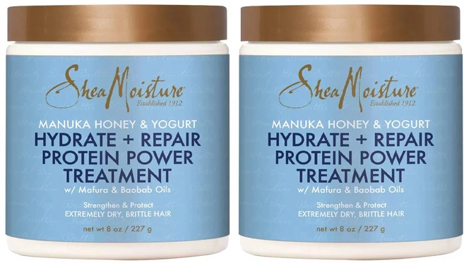 시어모이스처 마누카 허니 & 요거트 하이드레이트 + 리페어 프로틴 파워 트리트먼트, 227g, 2개 - 쿠팡