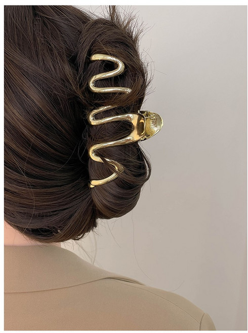 모스리나 메탈 빅 웨이브 집게핀 대형집게핀 왕리본 올림머리