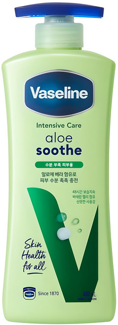 바세린 인텐시브 케어 알로에 수드 바디로션, 400ml, 1개