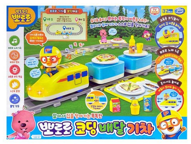 뽀로로 코딩 배달 기차 혼합 410 x 100 x 310, 1개