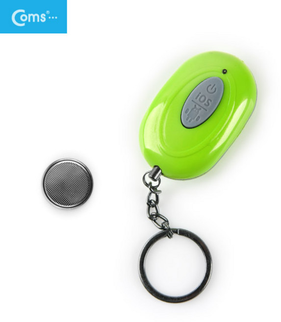 Coms 블루투스 3.0 스마트폰 무선 셔터 Green 카메라 리모컨, 1개