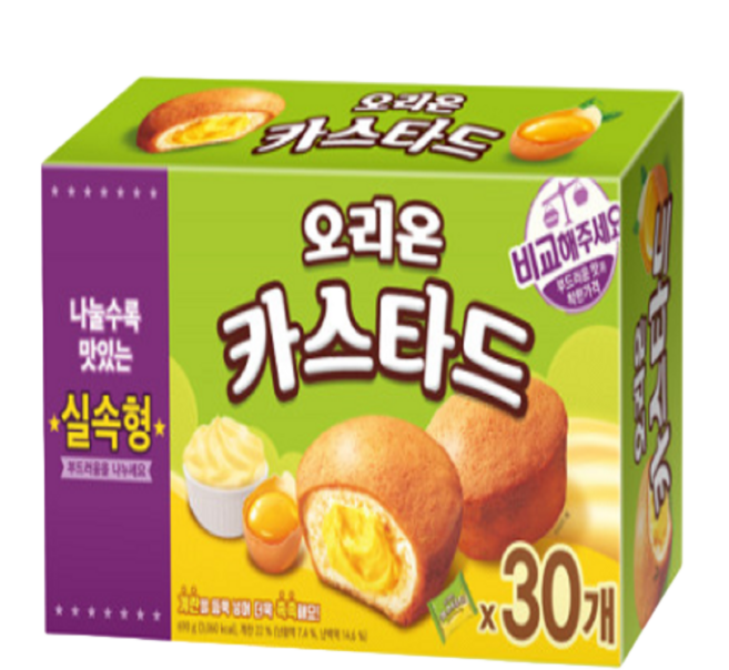 오리온 카스타드 실속팩, 23g, 30개
