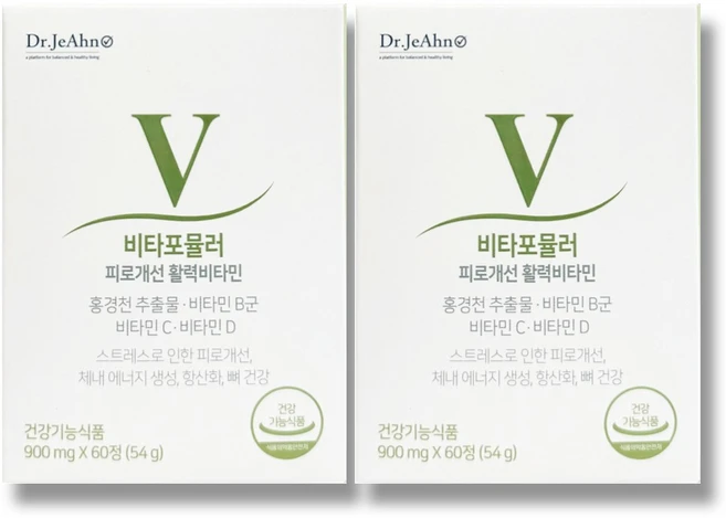 닥터제안 비타포뮬러 피로개선 활력비타민 활성엽산 2개월 900mg x 120정 홍경천 종합 비타민B C D 홍비씨, 2개, 60정 - 쿠팡