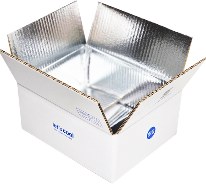 렛츠쿨 은박종이 보냉박스 쿨박스, 10개, 화이트
