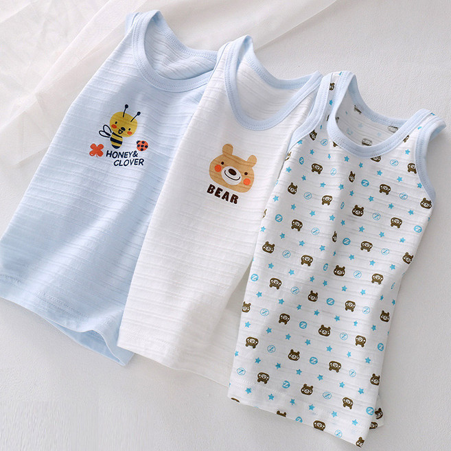 남아 꿀벌 아동런닝[3매입] 순면