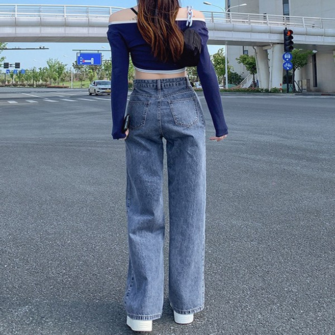 2차입고 fooi 세미와이드 팬츠 하이웨스트 청바지 3컬러 와이드팬츠 개강룩 벚꽃룩 빠른배송