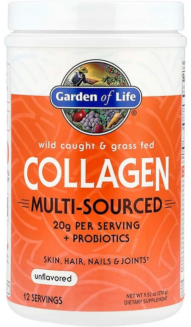 Garden of Life 자연산 목초 사육 콜라겐 다양한 원료 무향 270g(9.52oz) GOL-13075, 단색, 270g, 1개 - 쿠팡