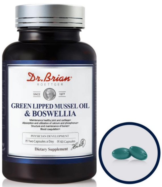 닥터브라이언 뉴질랜드 초록입홍합오일 앤 보스웰리아 60캡슐(1개월분) 글루코사민 MSM 상어연골, 60정, 1개