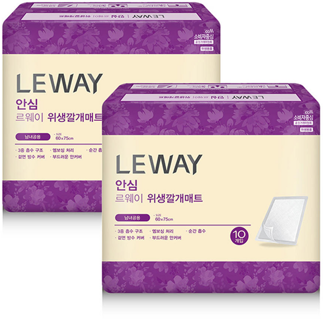 르웨이 위생 깔개매트 10입 2개, FREE(onesize), 10개입