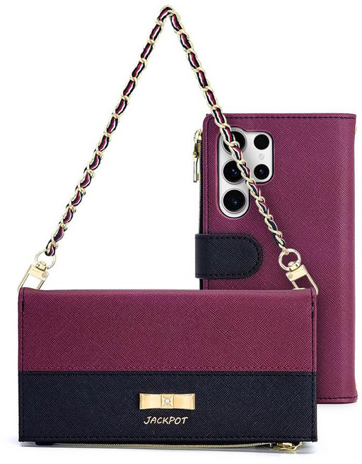 갤럭시 S24 FE 케이스 SM-S721N 레디월렛 투톤빽 클러치 스타일 지퍼수납 스트랩 다이어리