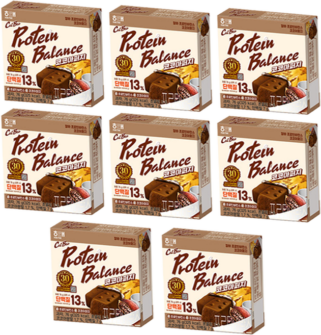 해태 칼바 프로틴바란스 코코아퍼지, 76g, 8개