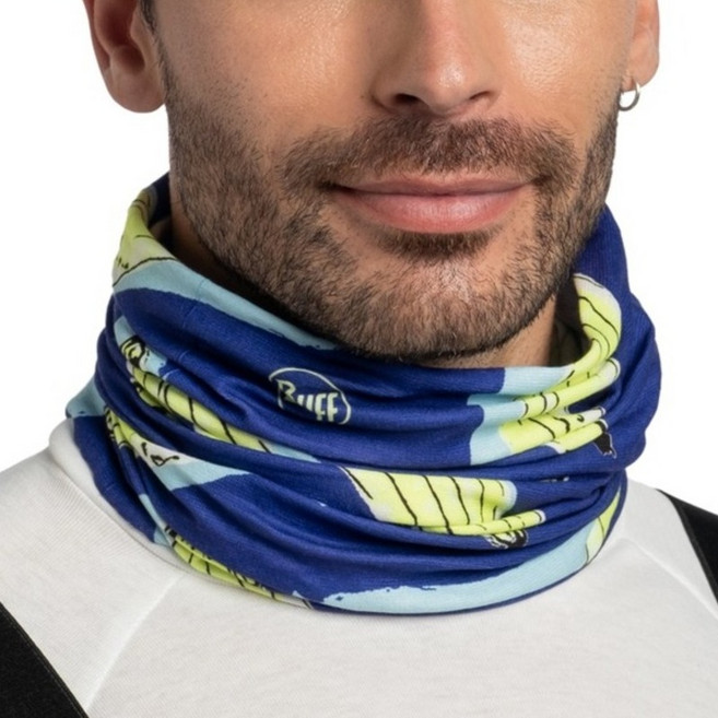 [버프] 오리지날 에코스트레치 스포츠 넥웨어 자외선차단 스포츠 마스크 (오토바이 등산 러닝 골프 라이딩 스키), 1개, LITH ULTRAMARINE