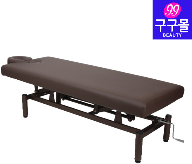 [구구몰] 수동식 높이조절 마사지침대 마사지베드 높이조절침대 왁싱베드 반영구 속눈썹베드, 브라운(11914)