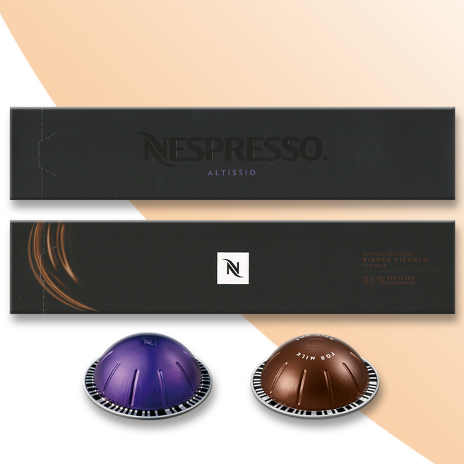 네스프레소 버츄오 전용 캡슐 커피 비앙코 피콜로 알티시오 세트, 2박스, 10개입, 40ml