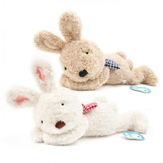 르슈크레 애착인형-44cm sucre le 엎드린 캐릭터인형 동물인형 귀여운인형 유아인형, 브라운, 1개