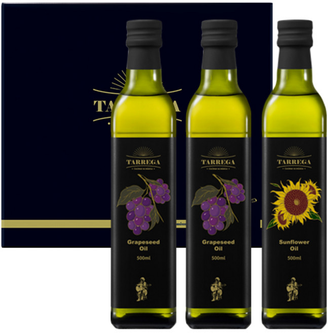 [타레가]오일 500mlx3 선물세트(포도2+해바라기), 1개