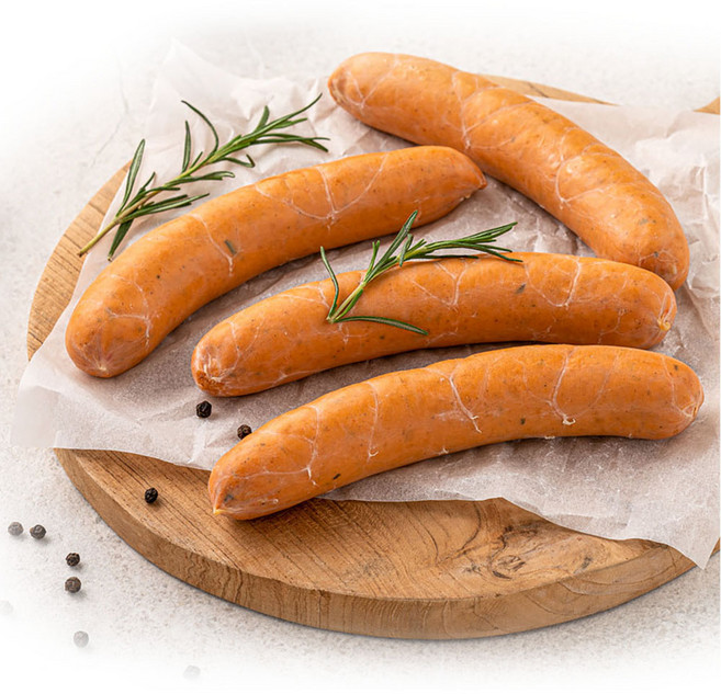 국내산 독일식 전통 수제 햄 소시지 렉커 화이트소시지 파프리카 브라트부어스트(240g)천연돈장, 1개, 240g