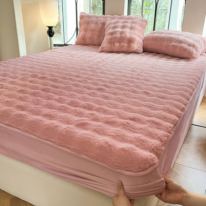 [한정특가]마술사 부드러운 인조 토끼털 매트리스 커버 통기성