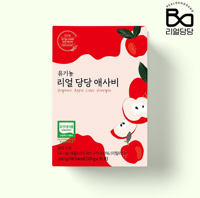 이탈리아 유기농 발효식초 리얼 당당 애사비 스틱, 15개, 20g