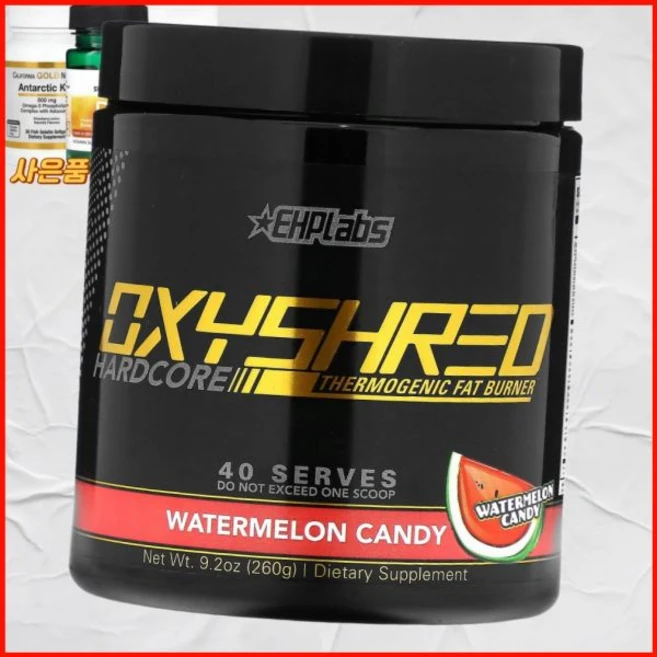 EHP랩OxyShred 하드코어 발열 지방 연소제 수박 사탕 EHP랩EHP랩, Oxyshred 하드코어 발열 지방 연소제 수박 사탕, 260g, 1개 - 쿠팡