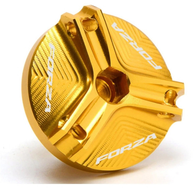 프로라이더스 포르자300 포르자350 엔진오일캡 연료커버 오일뚜껑, 골드, 1개