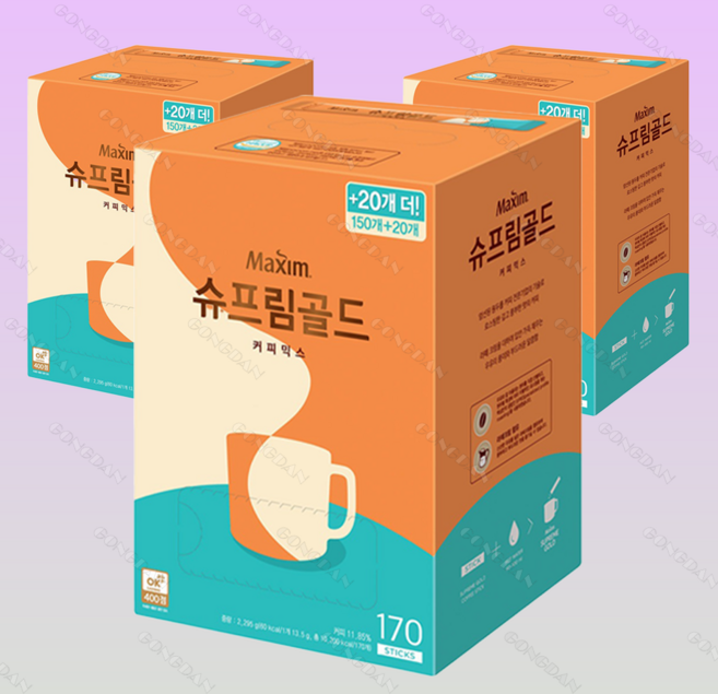 맥심 슈프림 골드 커피믹스, 14g, 170개입, 3개