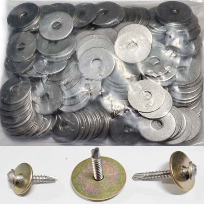 스텐 평와샤 넓은 평와셔 대와셔 왕와샤 슈와샤 직결나사, M5, 20mm, 500개