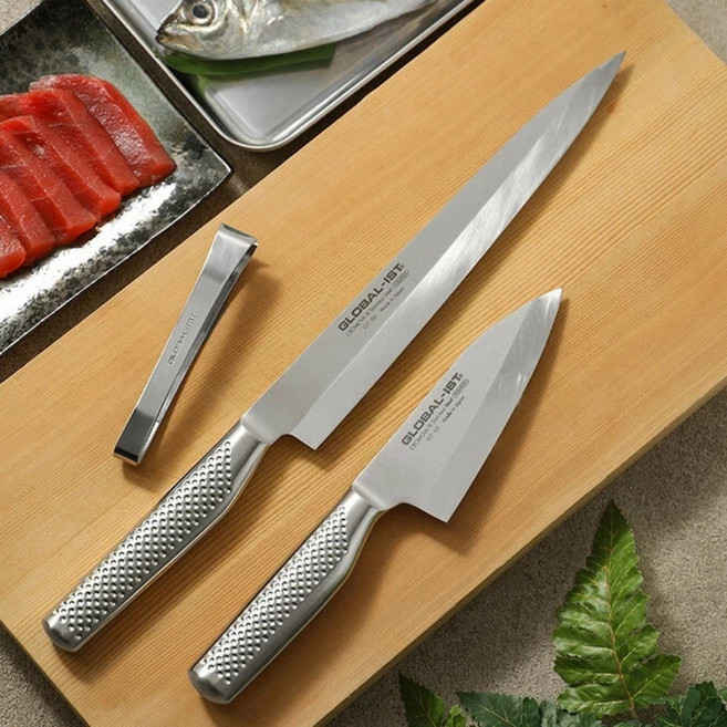 글로벌 나이프 GLOBAL-IST 일본 내수용 사시미칼 2종 + 가시핀셋 세트 IST-B05, 왼손형, 1개