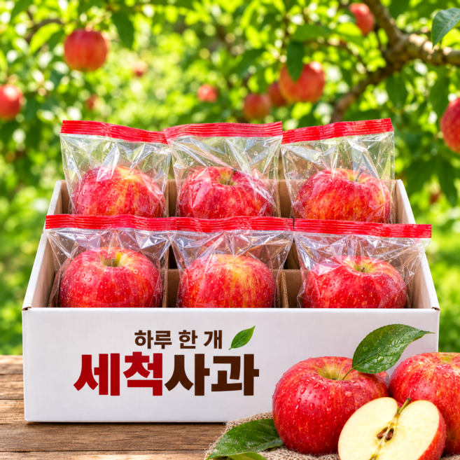 7위 - 당도선별 꿀사과 껍질째먹는 세척사과, 1박스, 2kg