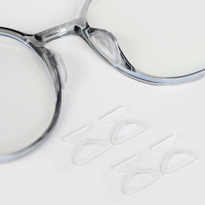 국산 붙이는 실리콘 안경 코패드 스티커 에어 날개형 2세트(4피스)