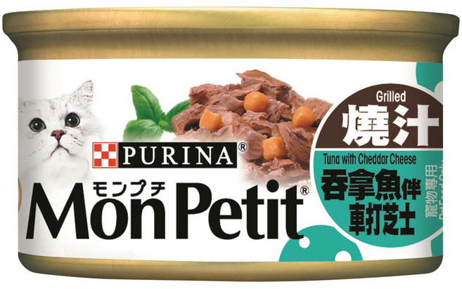 MonPetit 貓倍麗 貓主食罐 85g, 1個, 貓倍麗主食罐-鮮鮪拌巧達起司*24