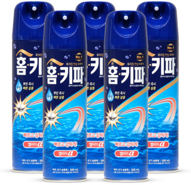 헨켈 홈키파 엘비이 알파 에어졸 500ml, 5개