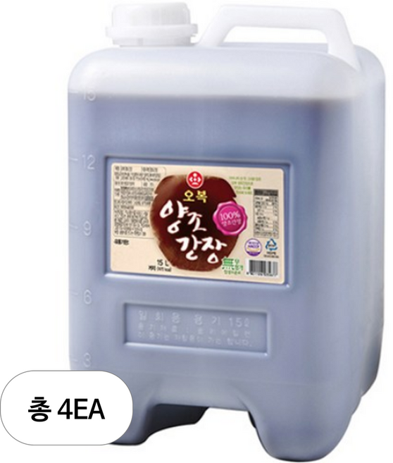 오복 양조간장, 15L, 4개
