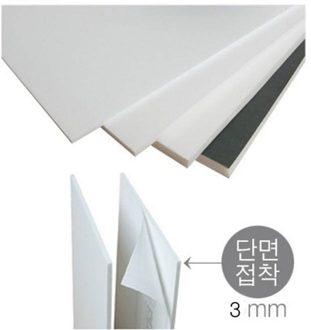 단면접착보드롱 우드락 60x90cm 두께3T(3mm) 3장 묶음