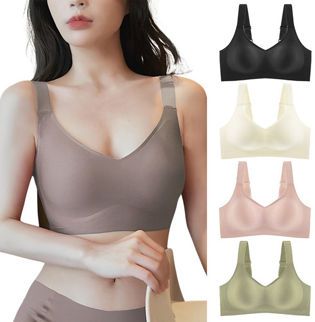 高包覆收副乳內衣 無痕無鋼圈運動內衣 加高側邊防外擴